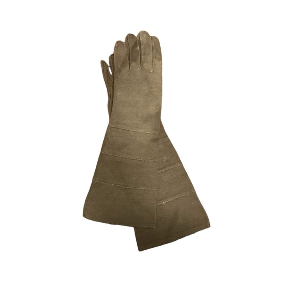 CRESCENDOE Vintage Driving Gloves Taupe Suede Size 7​​​​​